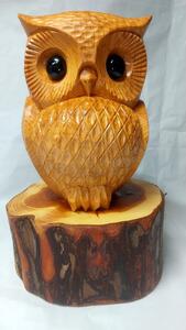 数量限定】飛騨一位一刀彫 招福福来郎（特大）| 伝統工芸品 ふくろう