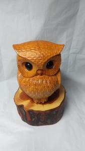 数量限定】飛騨一位一刀彫 招福福来郎（大）| 伝統工芸 フクロウ