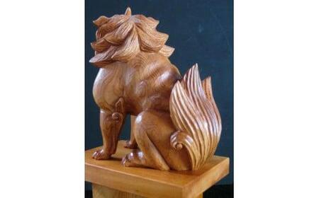 数量限定】飛騨一位一刀彫 狛犬 吽形 | 伝統工芸品 いちい イチイ 一位