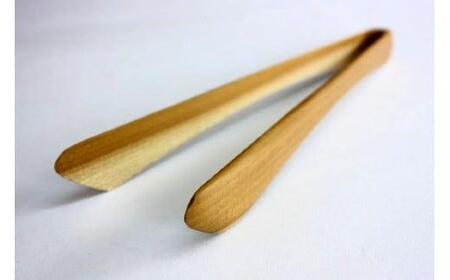 【nokutare】 木のトング 天然木 木製 トング スナックトング 取り分け パーティー カフェ キッチン カトラリー 調理 飛騨の匠 工芸 飛騨高山 ノクターレ CB016