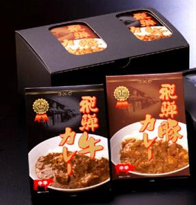 レトルトカレー 飛騨牛カレー・飛騨豚カレーセット 計10箱(200g
