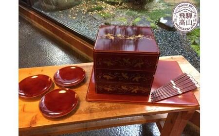 飛騨春慶塗お膳5枚セット 飛騨春慶塗 淡々会席膳 御膳 五枚組 5枚 お盆 懐石の器 和食器