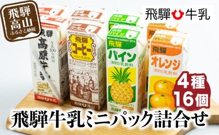 飛騨牛乳 フルーツ牛乳 詰め合わせ パックジュース  乳製品 飛騨産　飛騨高山　  TR3121 　
