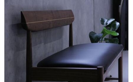 シズクルベンチ1200 WN／本革ブラックダイニングチェア 飛騨の家具 飛騨家具 木馬舎 AY039