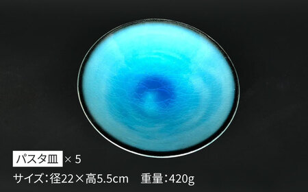 【美濃焼】 パスタ皿 5点 セット (つや有) 【東山窯】食器 深皿 [TDU017]