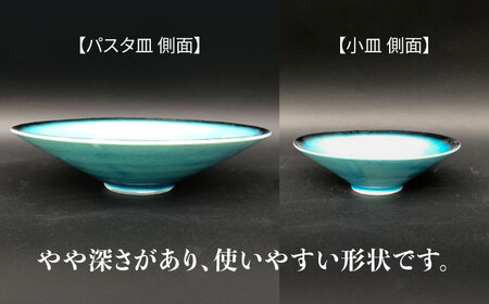 【美濃焼】 パスタ皿 ・ 小皿 各2枚 計4点 (つや有) 【東山窯】食器 深皿 [TDU022]