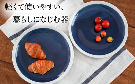 【美濃焼】[軽量食器] TLPリムバンド ブルー 9インチ プレート×4枚 セット【井澤コーポレーション】食器 皿 [TBP096]