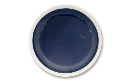 【美濃焼】[軽量食器] TLPリムバンド ブルー 9インチ クープ×4枚 セット【井澤コーポレーション】食器 皿 プレート [TBP099]