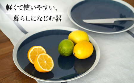 【美濃焼】[軽量食器] TLPリムバンド ブルー 10インチ プレート×4枚 セット【井澤コーポレーション】食器 大皿 [TBP115]
