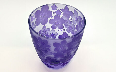 梅桃桜の春爛漫 ペア グラス 【ガラス工房Tutti】[TCU009]