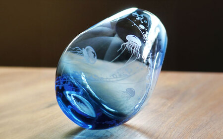 クラゲグラス 多治見市 / マンモスハウス合同会社 フリーグラス 酒器 食器 [TEW015]