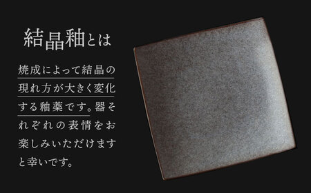 【美濃焼】 21cm スクエアプレート ブラック ペア 「咲」 【多治見トレーディング/隠れ窯】 食器 皿 角皿[TEG011]