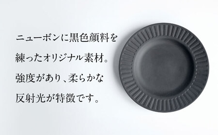 【美濃焼】 PITCH BLACK ストライプマグ × ストライプ8インチ皿 【丸健製陶】 マグカップ プレート セット[TAY050]