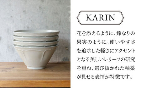 【美濃焼】[軽量食器] KARIN ラーメンどんぶり 4点セット (グレー )  多治見市 / 井澤コーポレーション 食器 丼 麺鉢[TBP271]