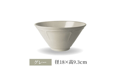 【美濃焼】[軽量食器] KARIN ラーメンどんぶり 4点セット (グレー )  多治見市 / 井澤コーポレーション 食器 丼 麺鉢[TBP271]