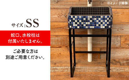 【美濃焼】 タイル シンク 〈スタンド付き〉 金魚B SSサイズ （light-SS-0040-standset）多治見市 / 作善堂[TCJ028]