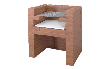 組立て簡単アンティークレンガ バーベキュー炉 チャコールレッド 多治見市 / 玉川窯業[TDT009]