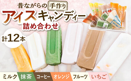【手作りアイス】 6種類 アイスキャンディー 詰め合わせ 12本入り 食べ比べ 無香料 無着色 多治見市 / エイシン フルーツ いちご 抹茶 オレンジ ミルク コーヒー アイス 無添加 自家製[THD011]