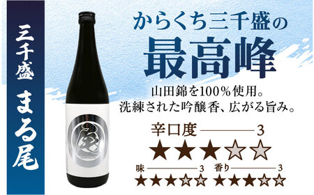 【日本酒】 純米大吟醸 業物Wazamono 限定品 【まる尾】 入り 2本セット 多治見市 / 三千盛 極上 辛口 飲み比べ[TBC011]