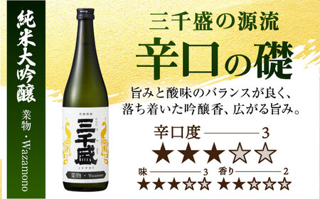 【日本酒】 純米大吟醸 業物Wazamono 限定品 【まる尾】 入り 2本セット 多治見市 / 三千盛 極上 辛口 飲み比べ[TBC011]