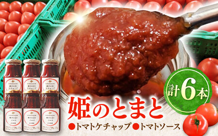 姫の完熟トマトケチャップ・トマトソース 各3本セット 多治見市 / 岩原農園 トマト とまと ケチャップ ソース 調味料[TFP003]