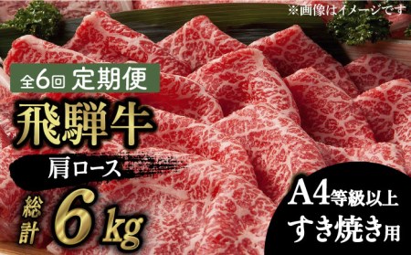 【6回定期便】飛騨牛A4等級以上 ロース 肩ロース すき焼き用 1kg 多治見市/肉の丸長  和牛 a4 薄切り 焼肉 炒め物 飛騨牛 すき焼き すきやき しゃぶしゃぶ 肩ロース ロース 赤身 スライス うす切り A4ランク ブランド牛 国産 お肉 牛肉 ロース肉 牛ロース 定期便 ギフト プレゼント 贈答 贈り物 送料無料  [TAZ022]