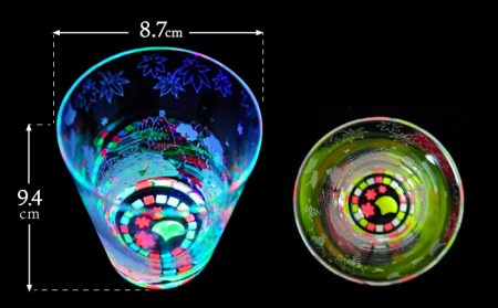 蓄えた光を暗闇で放つ 幻想的なグラス 多治見るグラス 『秋』　多治見市/片岡ケース製作所 コップ サンドブラスト 食器 グラス 日本酒 冷酒 晩酌 家飲み 宅飲み おしゃれ 日本製 桐箱 ギフト プレゼント 贈答 贈り物 送料無料 [TAH004]