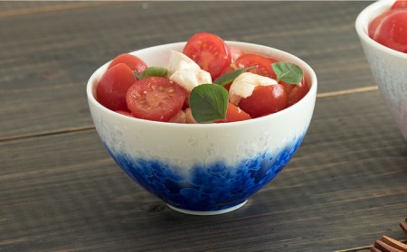 【美濃焼】 ボウル gradation bowl S pair set 『deep blue × sakura』 多治見市/柴田商店   食器 小鉢 茶碗 ブルー ピンク ペア セット 器 結晶釉 かわいい カワイイ おしゃれ オシャレ ギフト プレゼント 贈答 贈り物 送料無料   [TAL009]