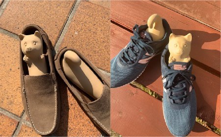 【美濃焼】くつ乾かす ワンちゃん 『ベージュ』【丸健製陶】 雑貨 靴 除湿 消臭 抗菌  [TAY001]