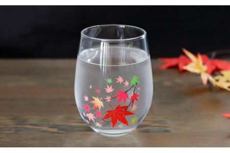 温度で変化する器 フリーグラスペアセット 『冷感紅葉』【丸モ高木陶器】コップ ビールグラス 食器   [TBA006]