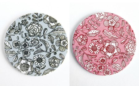 【美濃焼】吸水コースター「カラフル」5枚 セット【丸健製陶】 [TAY016]