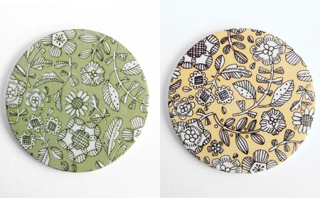 【美濃焼】吸水コースター「カラフル」5枚 セット【丸健製陶】 [TAY016]