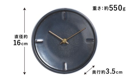 陶磁器製掛け時計 GLAZED CLOCK 『メタル釉』【杉浦製陶】 インテリア 雑貨 おしゃれ [TAO018]