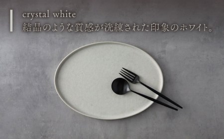 【美濃焼】ellisse-エリッセ- オーバルプレート L 2枚 ペアセット ブラウン・ホワイト【山忠安藤陶器】食器 楕円皿  [TCP002]