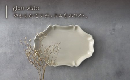 【美濃焼】CA-Nya-カーニャ- プレート グロス 3色 カーキ・ピンク・ホワイト【山忠安藤陶器】食器 楕円皿  [TCP009]