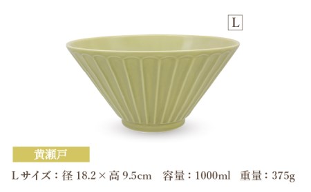 【美濃焼】[軽量食器] しのぎ反りどんぶり Lサイズ 4色セット【井澤コーポレーション】 器 どんぶり ラーメン うどん 丼 サラダボウル お茶漬け 鉢 小鉢 セット [TBP046]