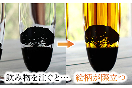 夕日を眺める グラス　ピルスナー『ハワイ』【丸モ高木陶器】 [TBA162]