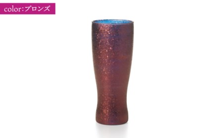 宝石グラスタンブラー　ブロンズ（サファイア）【丸モ高木陶器】 [TBA180]