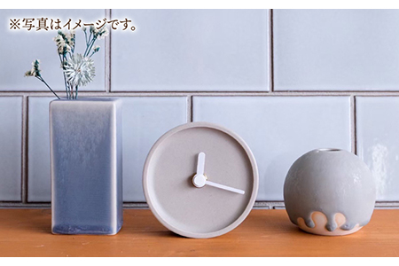【美濃焼】タイルの手作り時計 Colon:natural ねずみ 置き時計 【杉浦製陶】[TAO030]