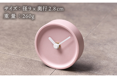 【美濃焼】タイルの手作り時計 Colon:natural さくら 置き時計 【杉浦製陶】[TAO033]