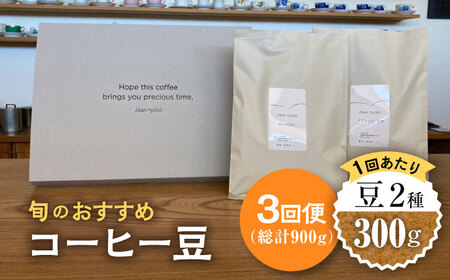 【3回定期便】 こだわりの自家焙煎 コーヒー豆 2種 計300g 多治見市 / Jikan ryoko コーヒー[TDR004]