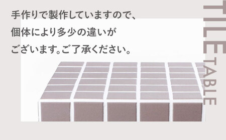 【美濃焼】 タイルテーブル グレージュ×ホワイト 【エクシィズ】[TBK002]