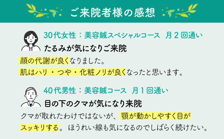 美容鍼 コース 60分　チケット （おひとり様/一回分） 【鍼灸院ホワイトリーフ】体験 デトックス アンチエイジング [TDZ001]