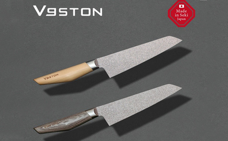 12層のフッ素樹脂コーティング 牛刀　VgSTON　ブイジーストン グレー 包丁