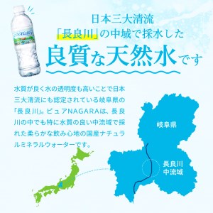 ナチュラルミネラルウォーター　ピュアＮＡＧＡＲＡ 軟水 （500ml×24本×2ケース）　～ペットボトル 水 pH値7.3 名水百選 日本三大清流 長良川の地下天然水 ～S8-11