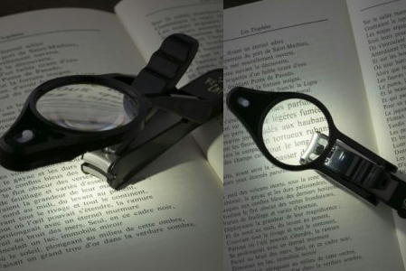 H9-124 ＜刀匠 ◇貝印 関孫六の伝統から生まれたツメキリ＞ ◇貝印 関孫六 LEDルーペ付きツメキリ ～ ルーペ付きだから爪がしっかり見えて切りやすい LED付なので手元が明るい 虫眼鏡 ルーペ 拡大 ライト 電灯 爪切り つめきり 黒～