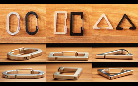 普段使いしやすい2way仕様！ カラビナホイッスル ”BLOW” 楕円型 ブラック 防災 防犯 笛