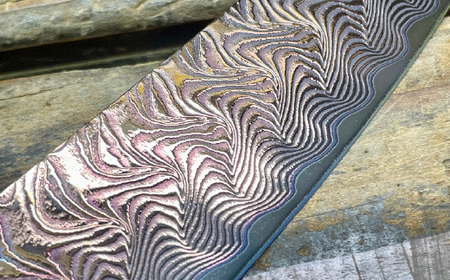 ダマスカスステーキナイフ ブロンズ