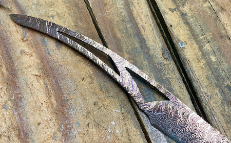 ダマスカスステーキナイフ ブロンズ