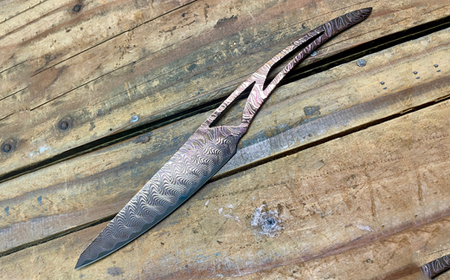 ダマスカスステーキナイフ ブロンズ